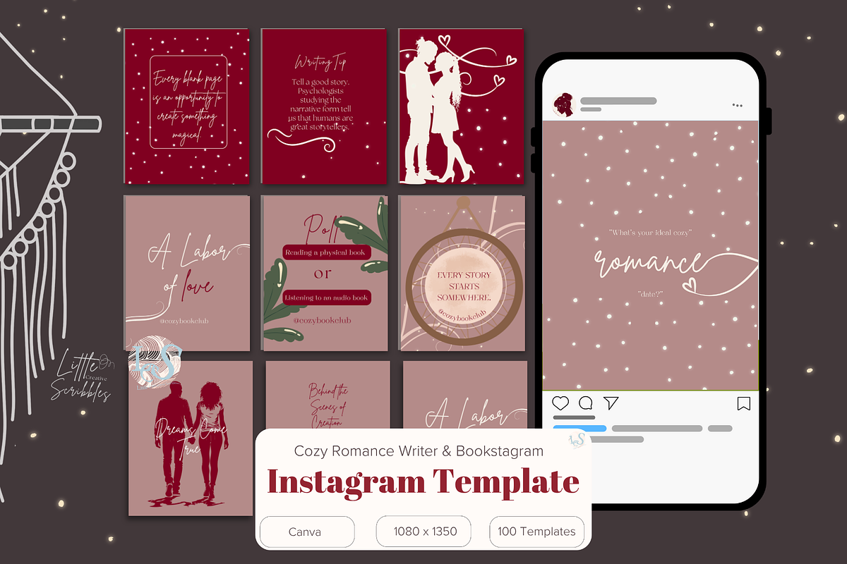 Romance Bookstagram Canva Templates