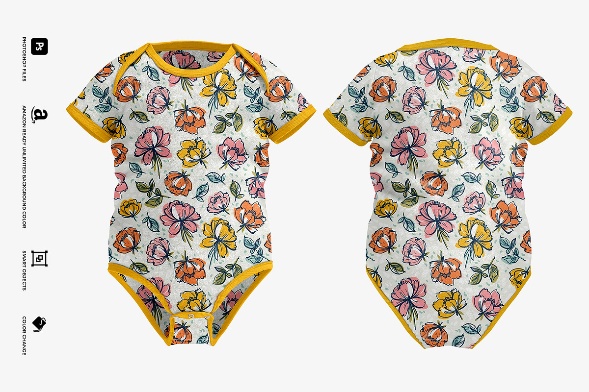 Half Sleeve Baby Mockup, a Shirt Mockup by Mock-up Store (Photo 4 of 6)