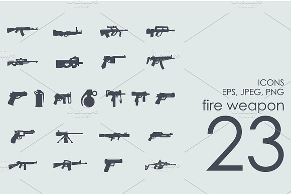 23 Fire Weapon Icons