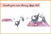 Yoga Cats & Dogs Clipart, an Animal Illustration by VianneArt (Thumbnail 6 of 11)