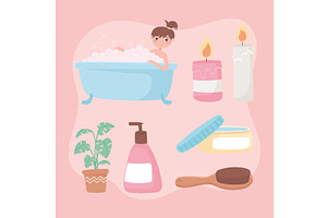 home beauty icons, an Object Illustration by studiogstock
