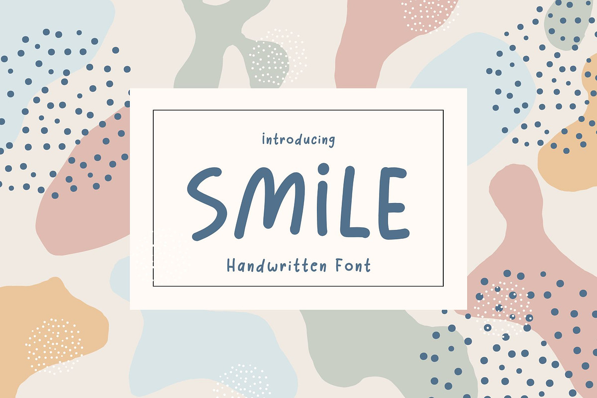 Smile - handwritten font, a Handwritten Font by Brown Cupple (Photo 1 of 5)