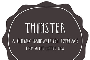 Thinster Typeface - Handwritten Font