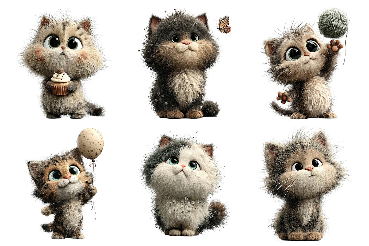 Cute Watercolor Cat PNG Clipart, an Animal Illustration by Daily.Designs (Photo 2 of 4)