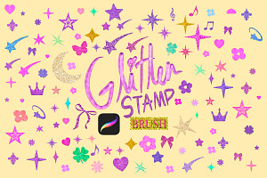 Glitter Brush Procreate Stamp