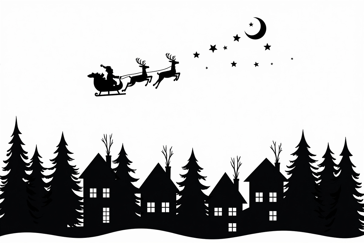 Christmas Sky Vector Collection, an Illustration by jahid234 (Photo 13 of 20)