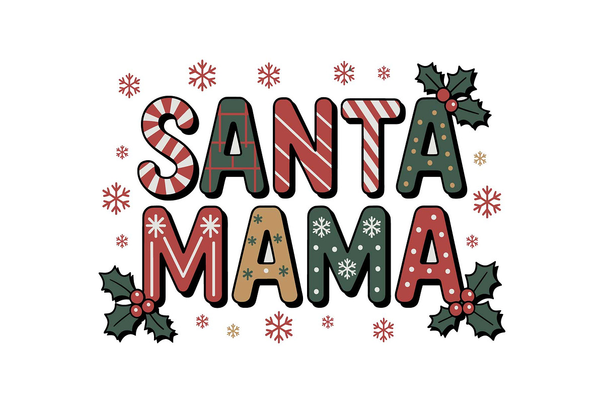Holly Christmas Quote Decor SVG, an Object Graphic by yasushie (Photo 10 of 16)