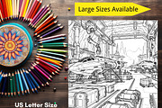 Alien Worlds Coloring Pages Bundle, a Brochure Template by LA Design (Thumbnail 8 of 10)