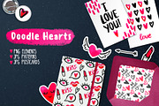 Doodle Hearts set, a Decorative Illustration by Ekaterina Goncharova (Thumbnail 1 of 10)