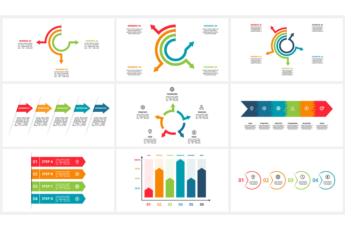 Arrows Presentation Canva Template preview 3