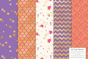 Crayon Box Gold Foil Digital Papers, a Pattern Graphic by Amanda Ilkov (Thumbnail 4 of 4)