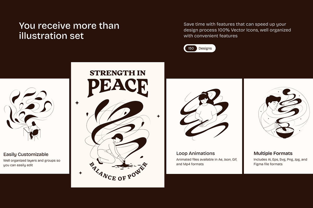 Mindfulness Illustration Bundle, a Person Illustration by Prosymbols (Photo 2 of 14)