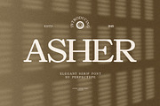 Asher Elegant Serif Font Typeface, a Serif Font by Perfectype (Thumbnail 1 of 10)