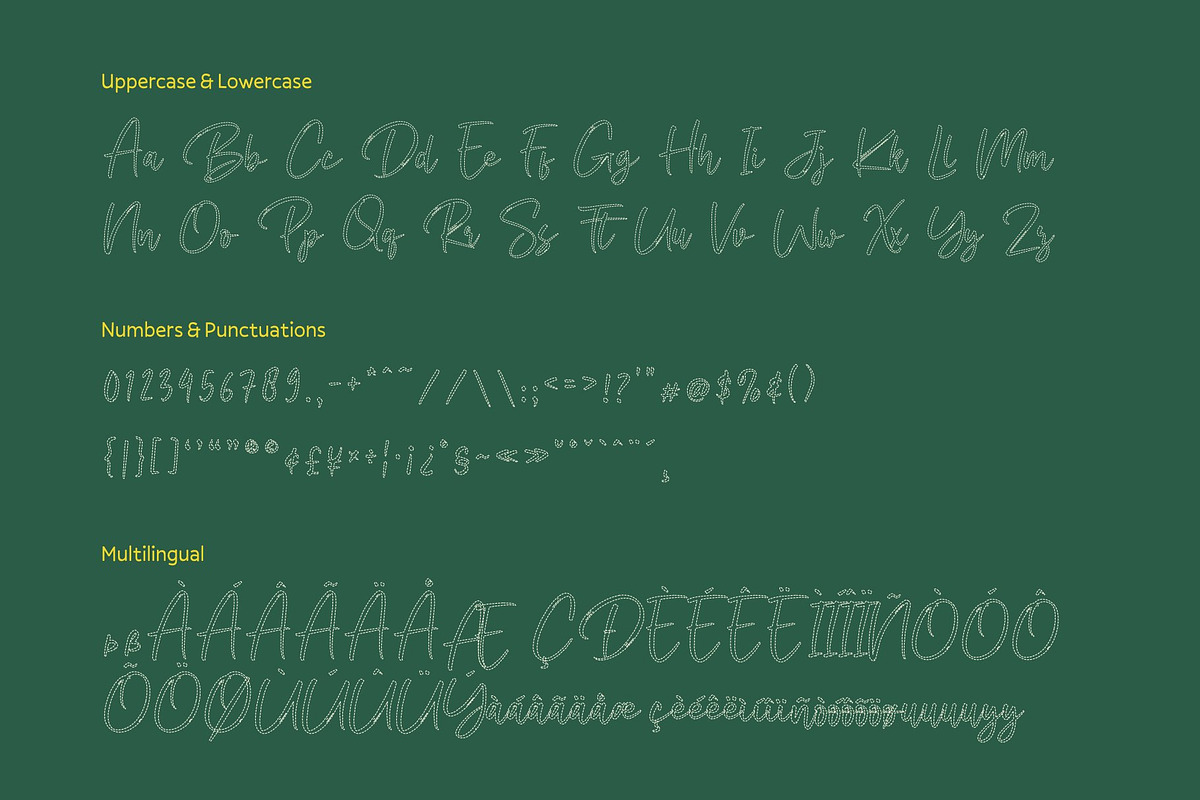 Beston Dashed, a Script Font by Craft Supply Co. (Photo 8 of 8)