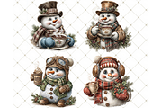 Hot Cocoa Snowman Clipart JPG, an Illustration by Memories By Lea (Thumbnail 4 of 10)
