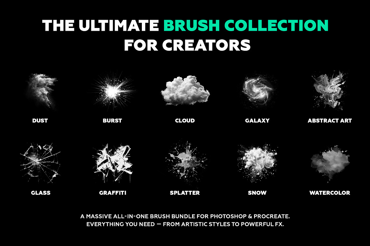 All Brushes Bundle 8000+ (1.0.3), a Brush Add-On by UnicDesign (Photo 2 of 8)