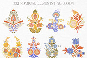 Folk Spring Illustrations, a Decorative Illustration by GVGraphics (Thumbnail 3 of 14)