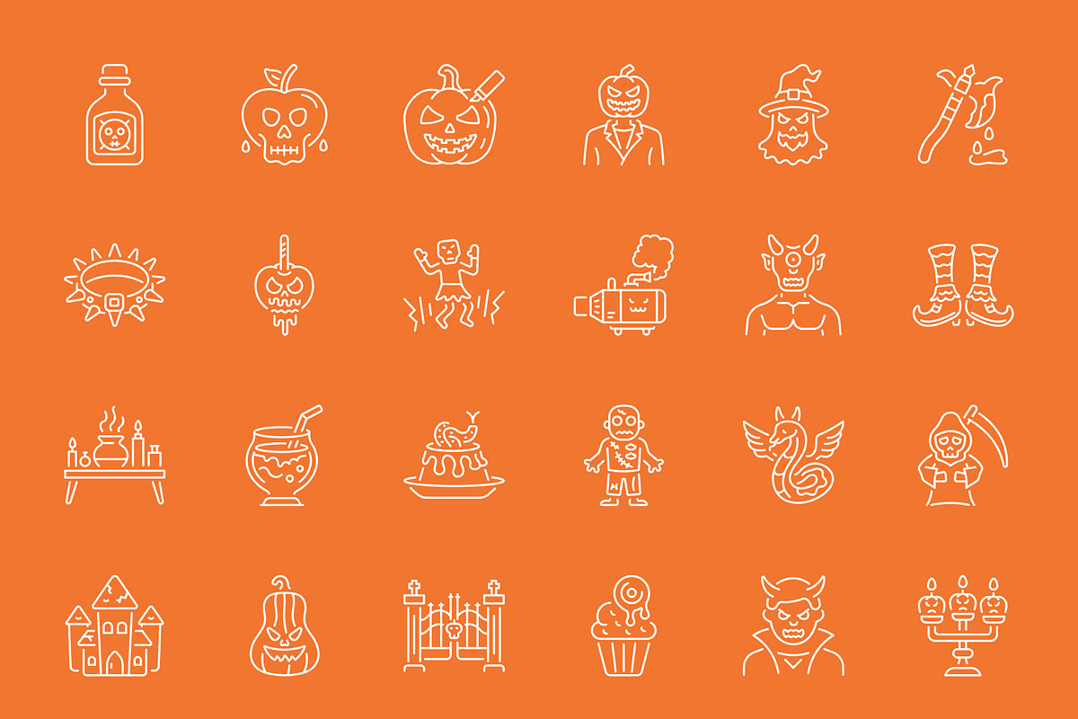 Halloween Icons Collection, an Outline Icon by Prosymbols (Photo 8 of 8)
