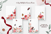 Vintage Butterflies & Cosmos Flowers, an Illustration by Catch the Dream Art (Thumbnail 6 of 12)