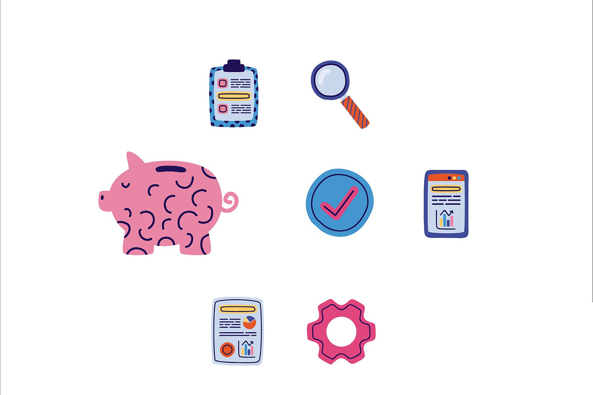Accounting and Auditing Set, a Finance Illustration by studiogstock (Photo 3 of 3)