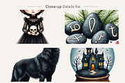 Gothic Academia Christmas Clipart, an Illustration by Artnoy (Thumbnail 4 of 8)