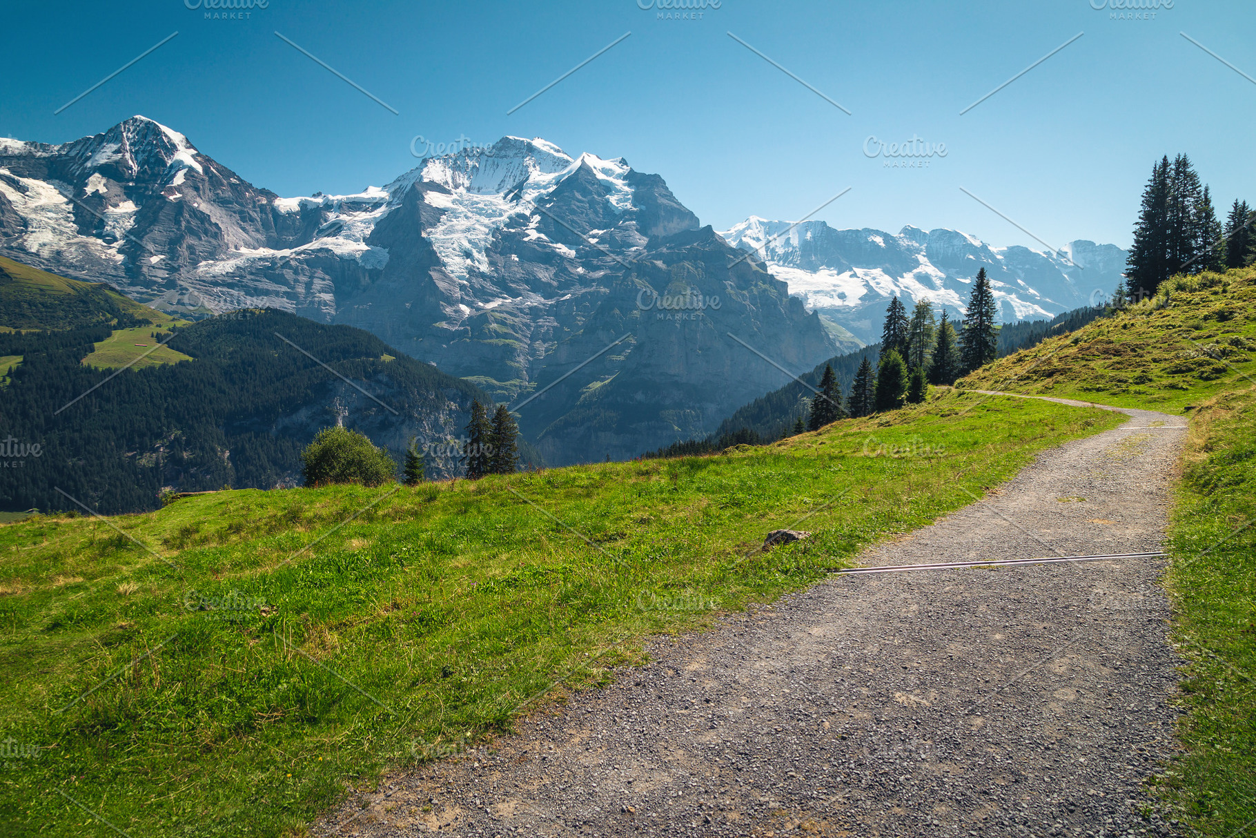 Hiking trail on the slope, a Nature Photo by Alpine Dreams
