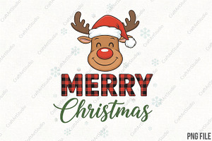 Reindeer Merry Christmas PNG, an Illustration by CraftArtStudio