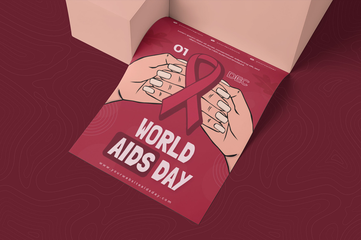World Aids Day Flyer, a Flyer Template by Esensifiksi.studio (Photo 2 of 2)
