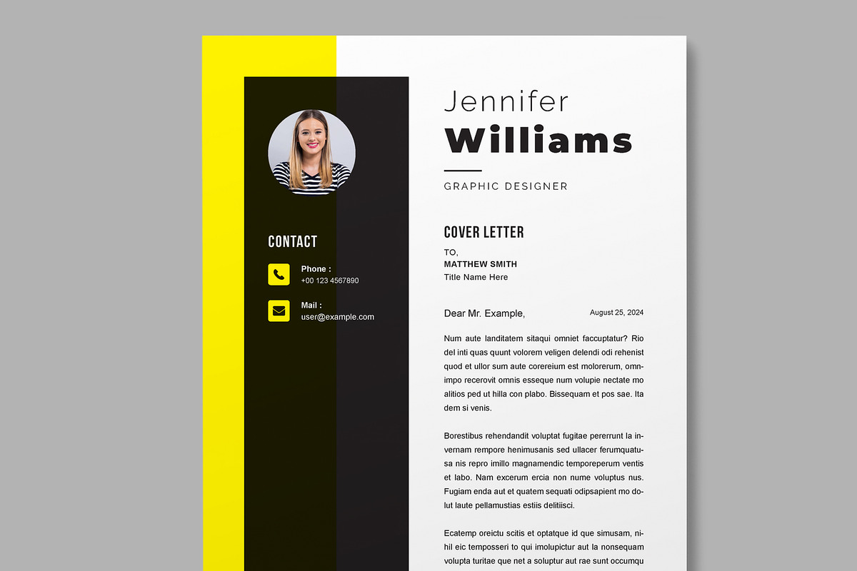 Resume Template, a Stationery Template by MightyDesign (Photo 4 of 8)