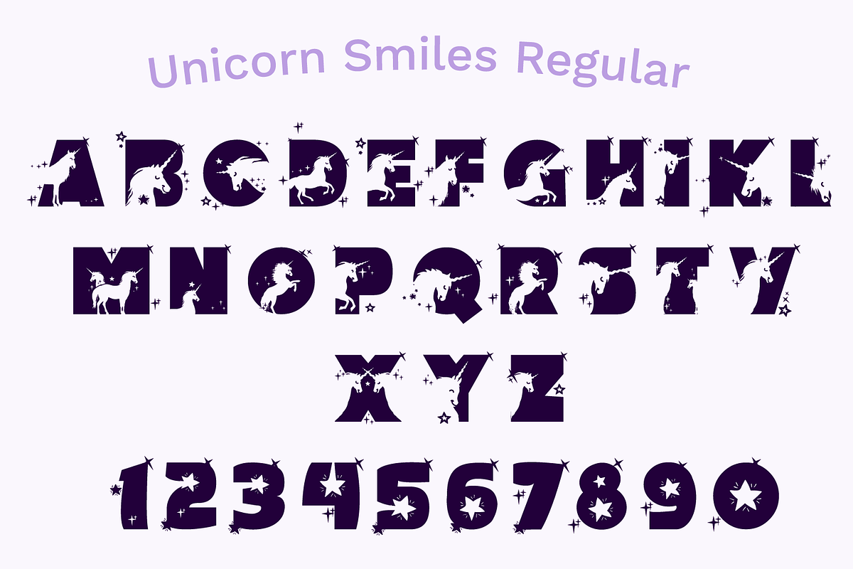 Unicorn Layered Font & Bonus preview 4