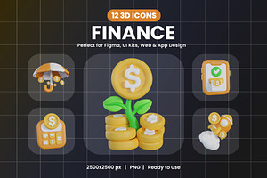 Finance 3D Icon Pack, an Object Graphic by Artnivora.Std