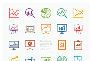 Colored Business Graphs & Charts, an Outline Icon by introwiz1 (Thumbnail 2 of 3)