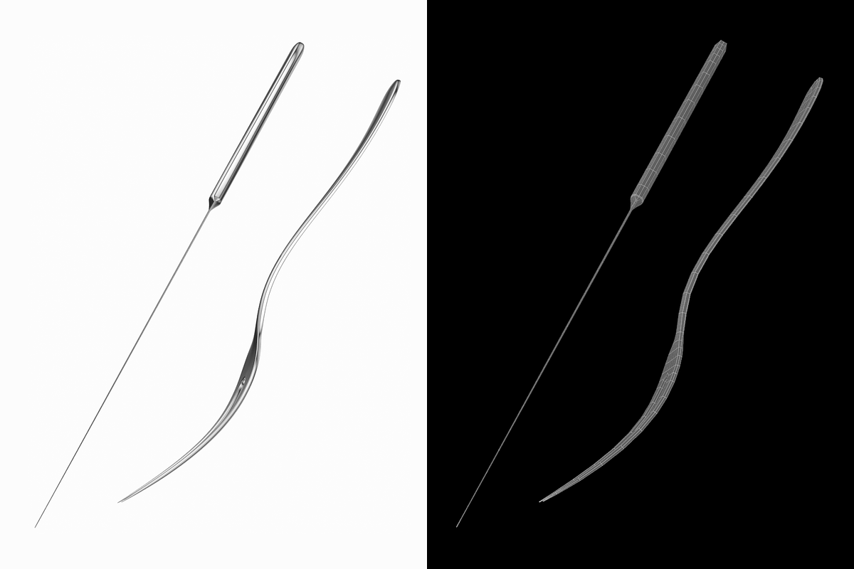 Carving Knife and Fork Common Cutler, an Object 3D Model by VK Studio (Photo 4 of 7)