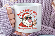 Christmas Santa Loves You PNG, an Illustration by CraftArtStudio (Thumbnail 3 of 4)