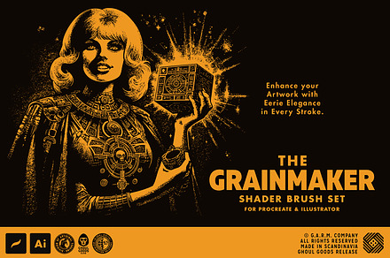Grainmaker Brush Set (Illustrator), a Brush Add-On by G.A.R.M. Company