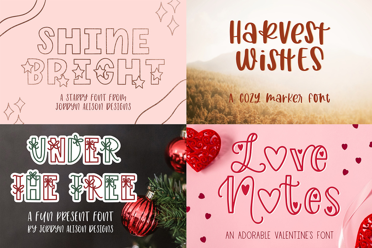 Entire Font Collection, Future Fonts, a Script Font by Jordyn Alison Designs (Photo 7 of 8)