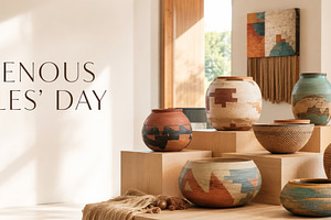 Indigenous Peoples Day display featu