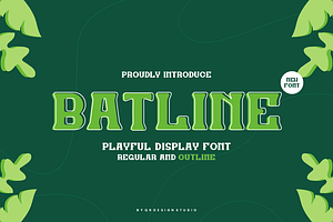 Batline Regular & Outline Serif Font