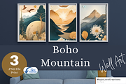 Boho Mountain Landscape Print Wall, a Poster Template by MagicLove Creations (Thumbnail 1 of 8)