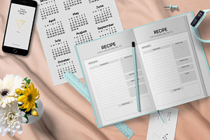 Recipe Planner PDF, PPTX, INDD, Ai