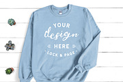 Gildan 18000 Sweatshirt Mega Bundle, a Hoody Mockup by lock and page (Thumbnail 5 of 7)