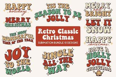 Retro Christmas Sublimation Bundle