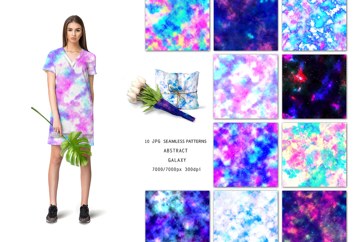 Jellyfish in the Galaxy Abstract set, a Texture Illustration by white angel arts (Photo 6 of 16)