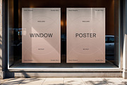 A4 Shop Window Posters Mockup, an Advertising Mockup by Design Squad (Thumbnail 1 of 4)
