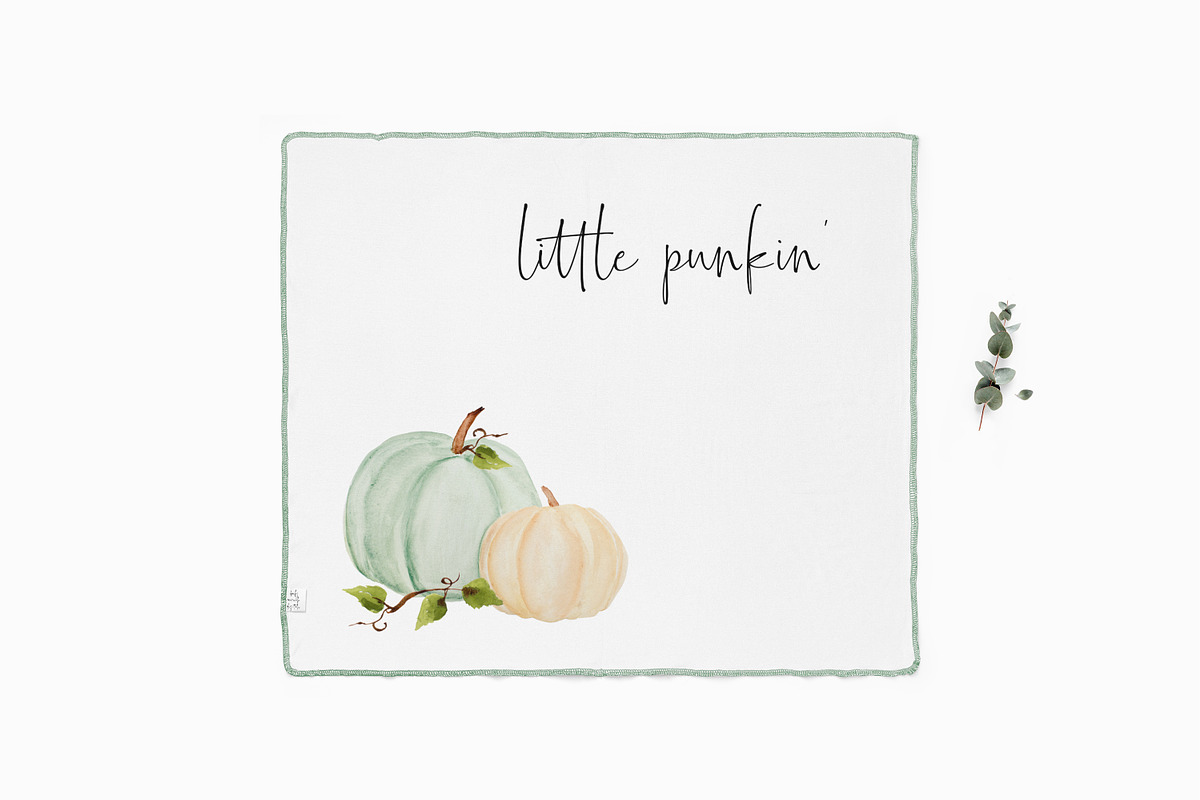 Watercolor Fall Pumpkins, Leaves, an Illustration by DailyMiracleDigitals,LLC (Photo 6 of 7)