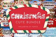 Christmas Cute Bundle, a Handwritten Font by Yoga Letter (Thumbnail 1 of 18)