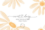 Watercolor Daisy Clipart Floral Card, a Decorative Illustration by Essem Creatives (Thumbnail 5 of 5)