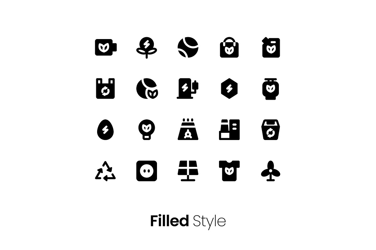 6 Styles Ecology Icon Pack, a Duotone Icon by hafizhhapis (Photo 4 of 7)