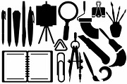 Objects offices, stationery, an Education Illustration by LineworkStock (Thumbnail 3 of 4)