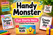 Handy Monster, a Slab Serif Font by Wow Magic (Thumbnail 5 of 6)